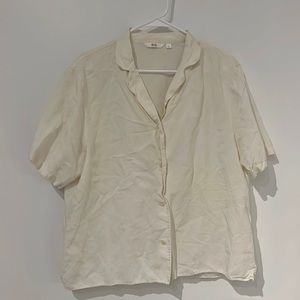 Uniqlo Linen Button Up Shirt | Size Large